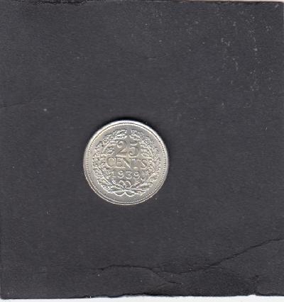 Beschrijving: 25 CENT WILHELMINA